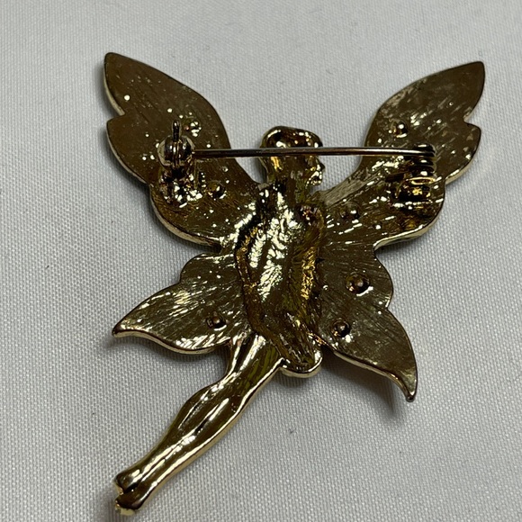 Charming Fairy Brooch with Gold and Purple Accents - Picture 5 of 7